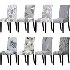 Printed Chair Cover Economical and Practical Stretch Seat Cover Slipcovers Big Elastic Washable Dining Chairs Beach Chairs Removable Washable Short Parsons Kitchen Chair Covers Protector for Dining Room Hote