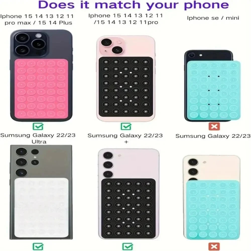 Silicone Suction Phone Holder | Wall Mount Bracket for Hands-Free Viewing