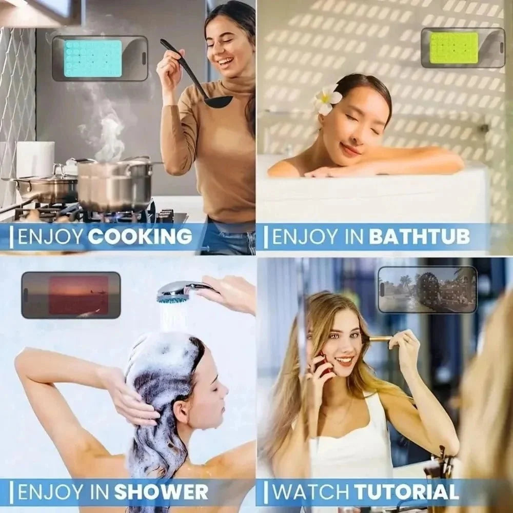 Silicone Suction Phone Holder | Wall Mount Bracket for Hands-Free Viewing