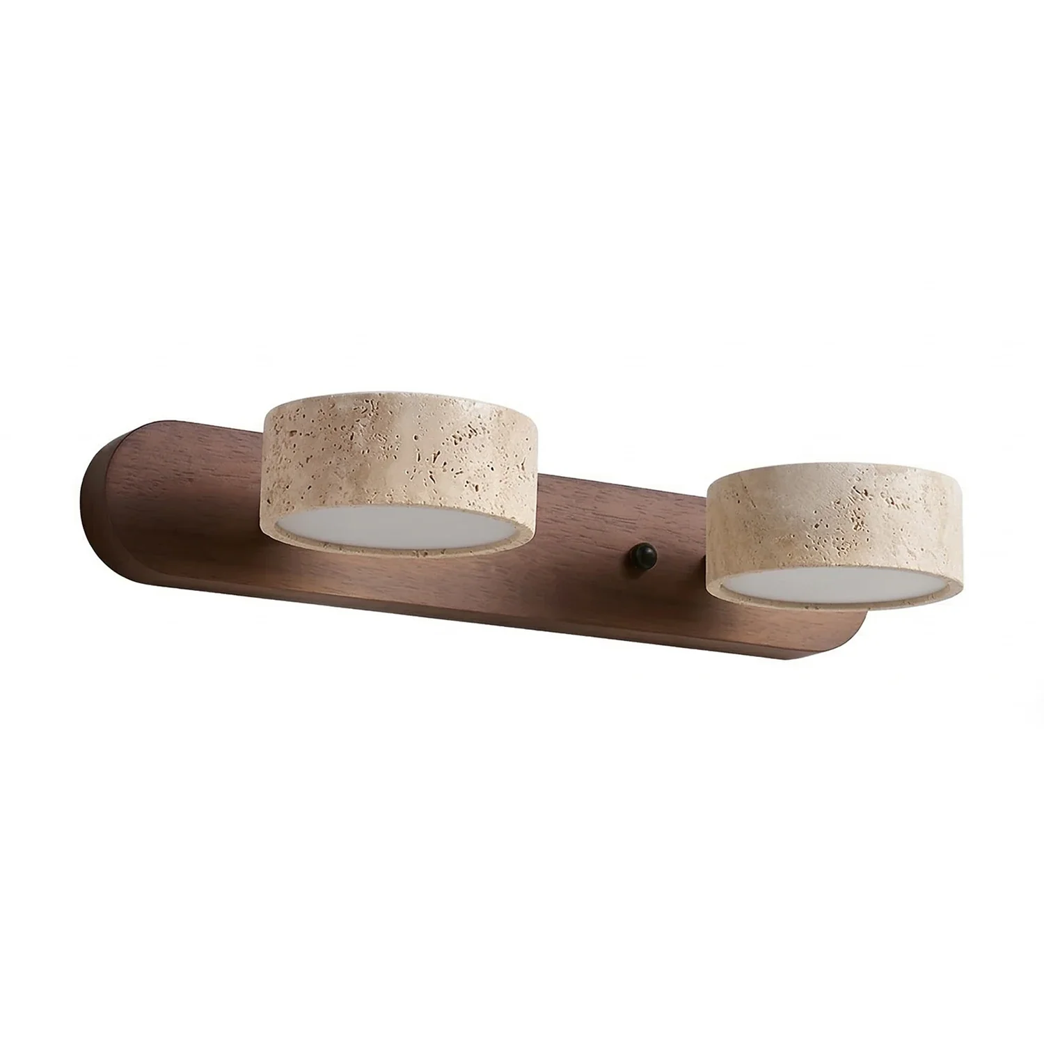 Travertine Duo Wood Wall Light