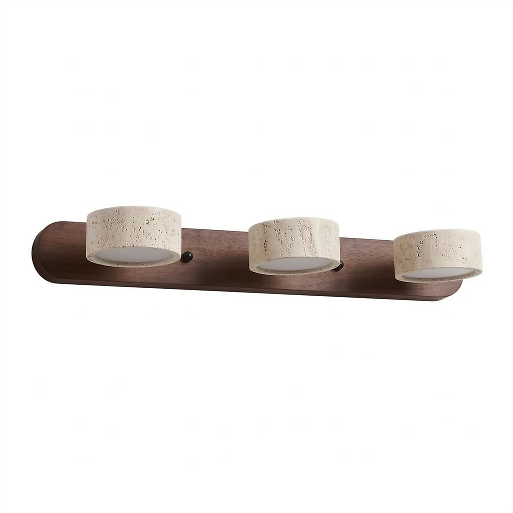 Travertine Duo Wood Wall Light