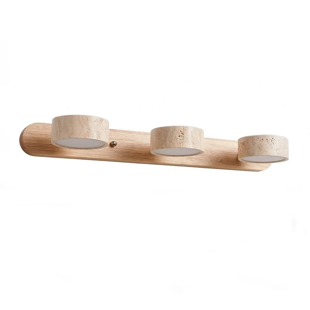 Travertine Duo Wood Wall Light