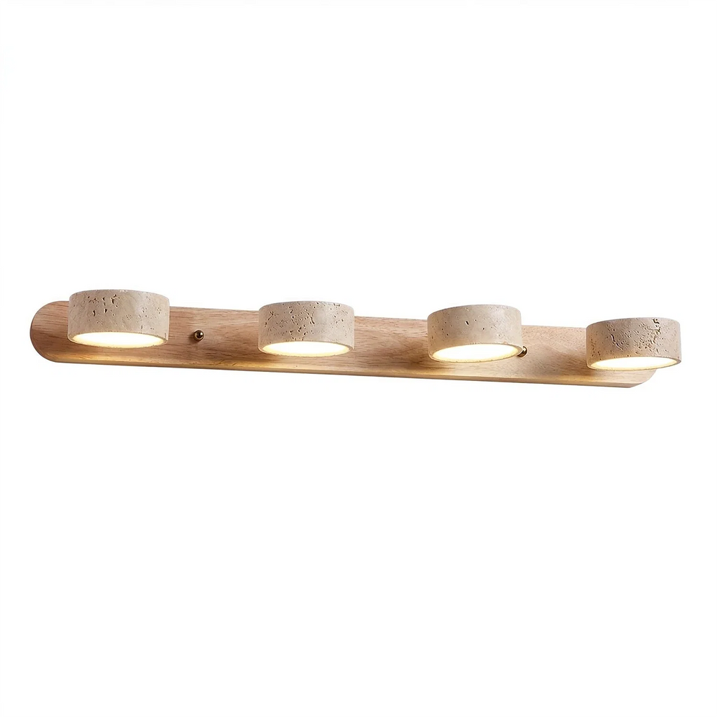 Travertine Duo Wood Wall Light