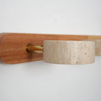 Travertine Duo Wood Wall Light