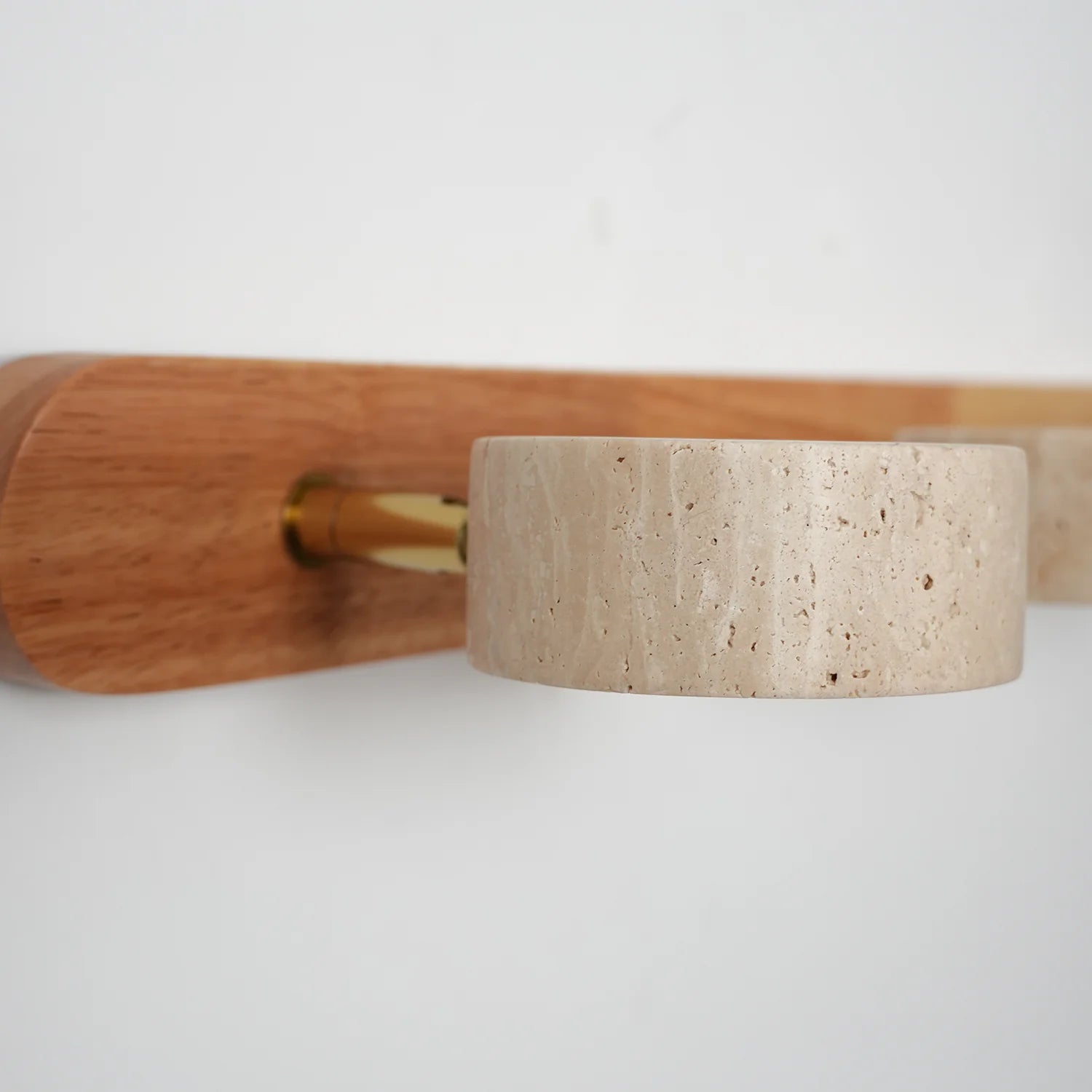 Travertine Duo Wood Wall Light